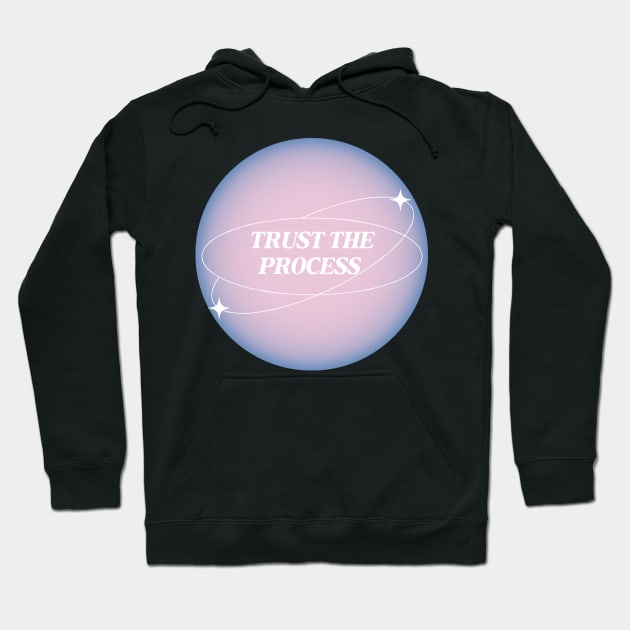 Trust the Process Pink Aura Hoodie by mystikwhale